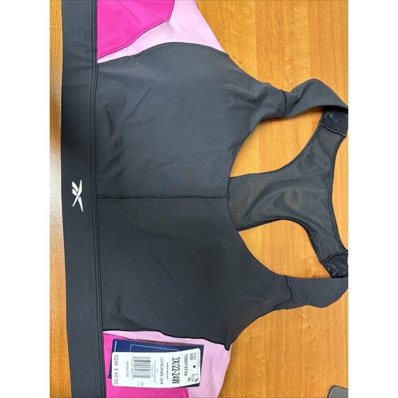 Reebok Plus Lux Colorblocked Racerback Sports Bra Women's 3X (22-24W )Black/Pink - Picture 8 of 10
